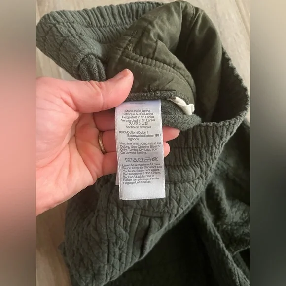 Madewell Women’s Pull-On High-Rise Tapered Pants Diamond Jacquard Dark Forest XS - Picture 6 of 9